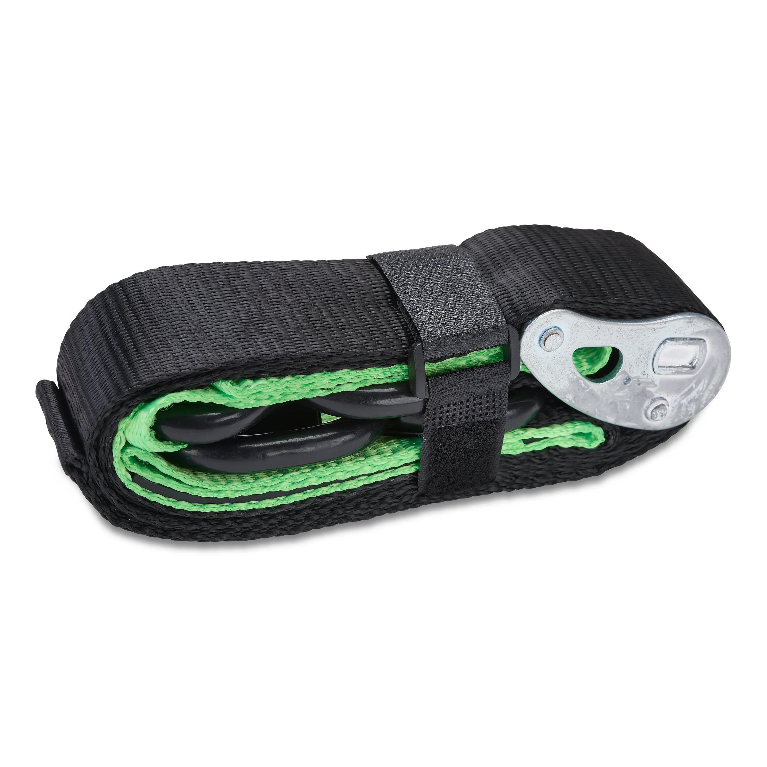 Heavy Duty Cam Buckle Tie Downs (2) Motorcycle Tie Downs w/Integrated Soft Tie Hook & Velcro. Cargo Straps, Mountain Bike, E-Bike, Cambuckle Tie Down Straps with Hooks (chromoly) (Green) - Image 5