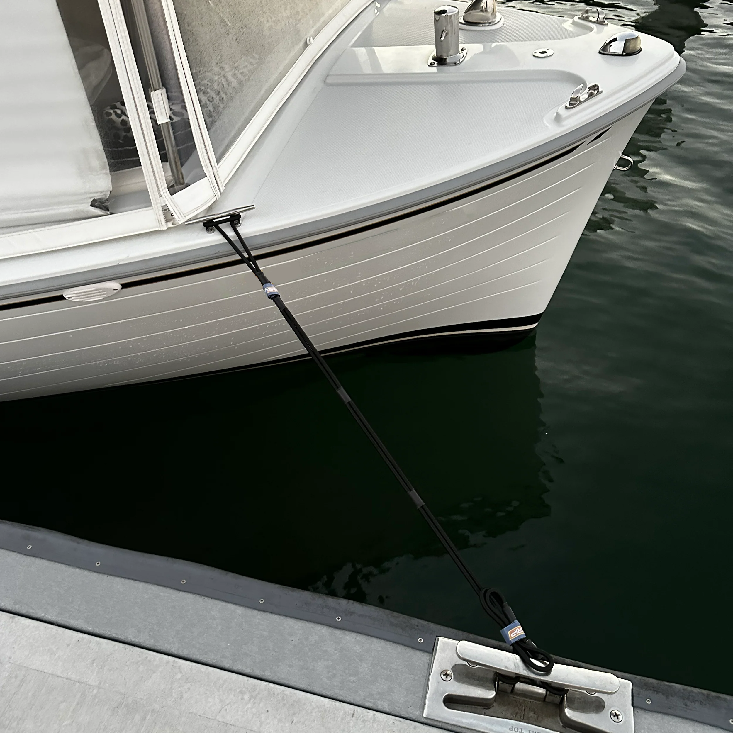 Swift Grip (2) Heavy Duty 5 Foot Adjustable Bungee Dock Lines for Boats, Mooring Lines, Jet ski Dock line, with Integrated Velcro Ties, Perfect for attaching Bumpers to Your PWC or Boat Dock Rope - Image 11