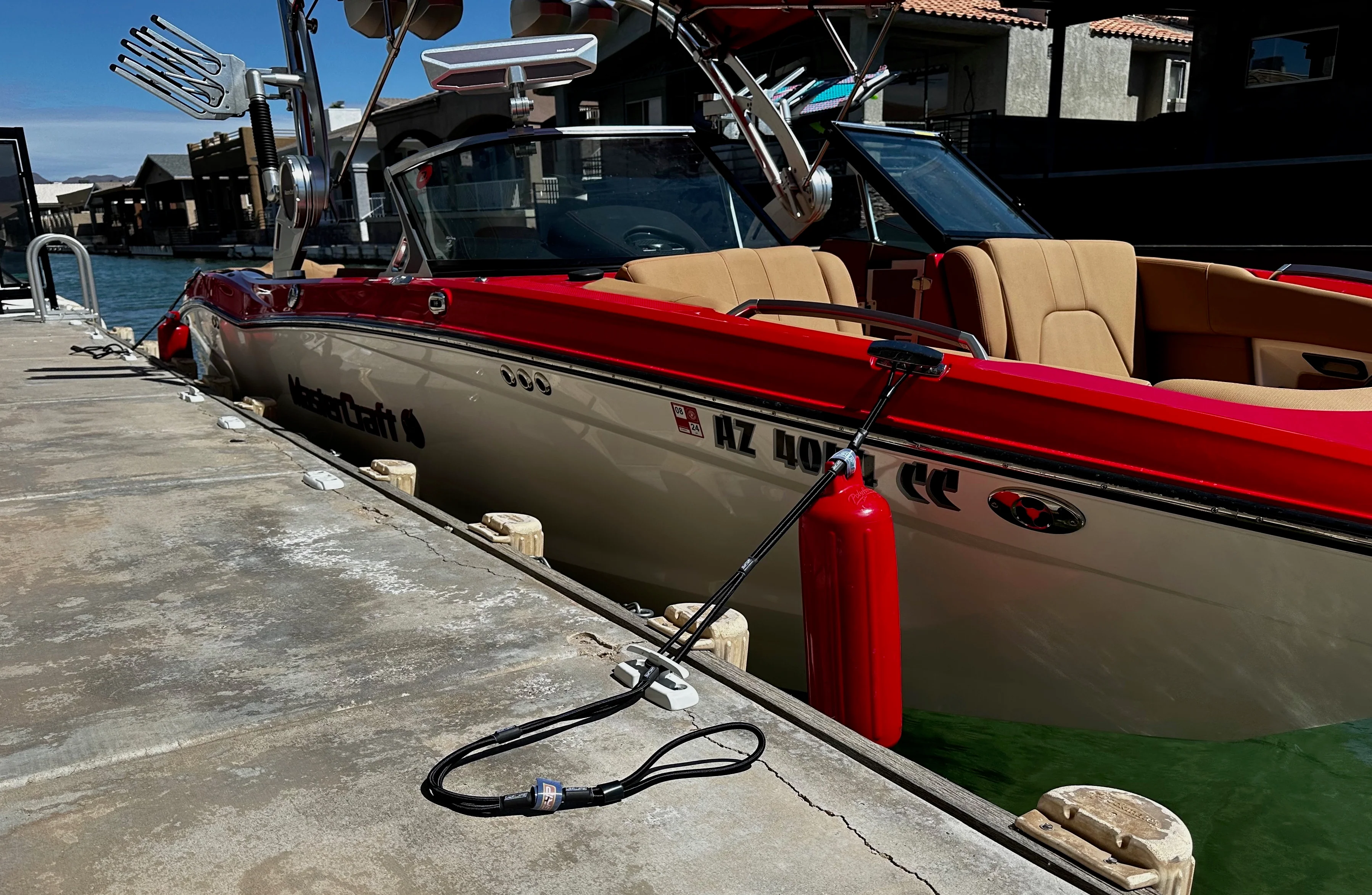 Swift Grip (2) Heavy Duty 5 Foot Adjustable Bungee Dock Lines for Boats, Mooring Lines, Jet ski Dock line, with Integrated Velcro Ties, Perfect for attaching Bumpers to Your PWC or Boat Dock Rope - Image 6